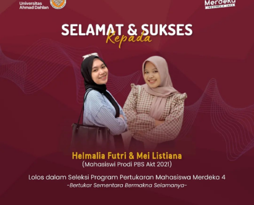 Helmalia Putri dan Mei Listiana, Mahasiswi PBS UAD lolos Program Pertukaran Mahasiswa Merdeka 4